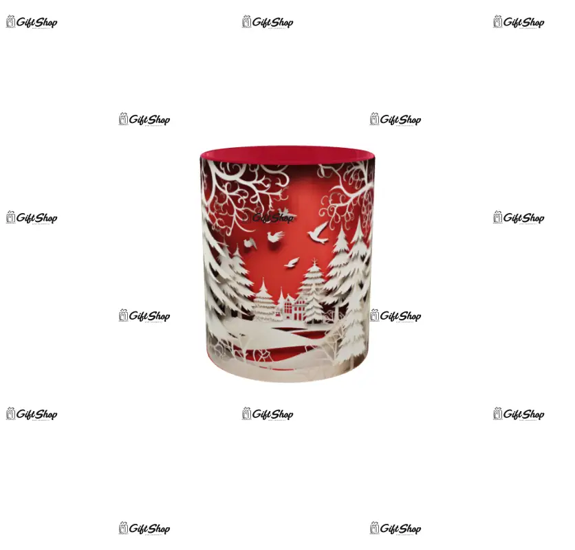 Iarna decor, cana din ceramica, 330ml, model cgs1787